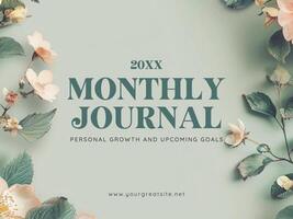 Floral Monthly Journal Template