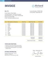Freelance Graphic Designer Invoice template