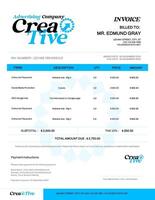 Clean Blue Online Advertising Company Invoice for Online Campaign Template