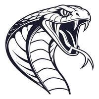a cobra head with its mouth open vector