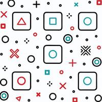 a colorful pattern with squares and circles vector
