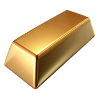 Shiny Gold Bar on transparent Background png