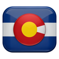 High Resolution Illustration of the Colorado State Flag Button png