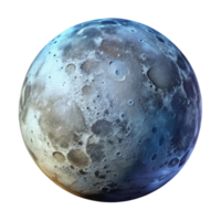 Detailed 3D Render of a Cratered Celestial Body png
