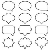 speech bubbles set of different shapes and sizes vector