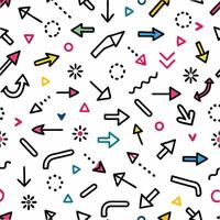 a colorful pattern with arrows and arrows vector