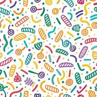 a colorful pattern with various shapes and colors vector