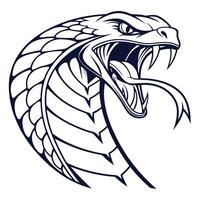 a cobra head with its mouth open vector