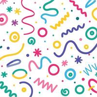 a colorful pattern with various shapes and lines vector