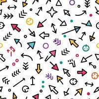 a colorful pattern with arrows and arrows vector