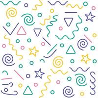 seamless pattern with colorful shapes and lines vector