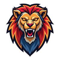 lion head mascot mascot head illustration vector