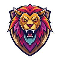 lion mascot mascot head logo illustration vector