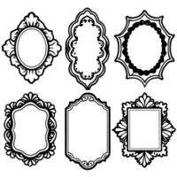 set of ornate frames vector