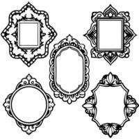 set of ornate frames vector