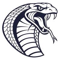 a cobra head with its mouth open vector