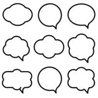 speech bubbles set of different shapes vector