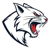 a cat head with its mouth open vector