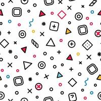 a colorful pattern with geometric shapes and arrows vector
