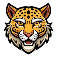 the head of a jaguar is shown in this illustration vector