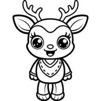 rudolph the reindeer coloring pages vector