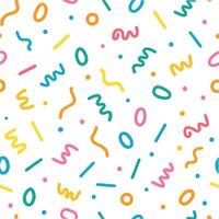seamless pattern with colorful shapes and lines vector