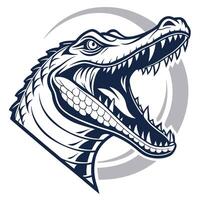 an alligator head with its mouth open vector