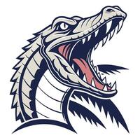 an alligator head with its mouth open vector
