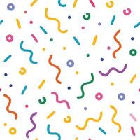 a colorful confetti pattern with many different shapes vector