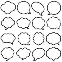 a set of speech bubbles with different shapes vector