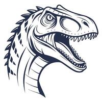 a t - rex head with a mouth open vector