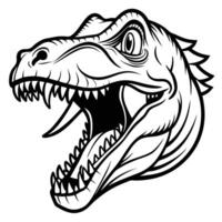 a t - rex head with its mouth open vector