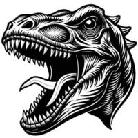 a t - rex head with its mouth open vector