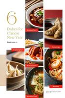 Minimalist 6 Dishes for Chinese New Year Pinterest template