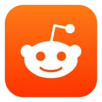 Reddit Logo Illustration In Square Background png