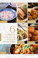Minimalist 6 Chinese New Year Foods Pinterest template