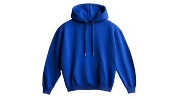 Blue Hoodie Sweatshirt Design with Transparent Background for Fashion Use png