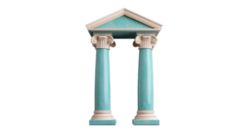 Elegant architectural columns with decorative details on transparent background png