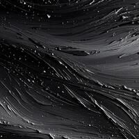 Abstract art background. Black oil smear on canvas. Rough brush strokes of paint. Painting by oil and palette knife photo