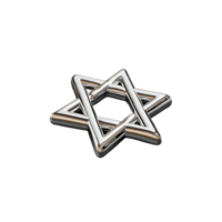 Metallic star design with intricate details on transparent background png