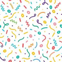 a colorful confetti pattern with many different shapes vector
