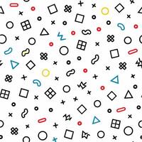 a colorful pattern with geometric shapes and arrows vector