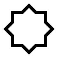 frame ornament islamic icon symbol flat on white background vector