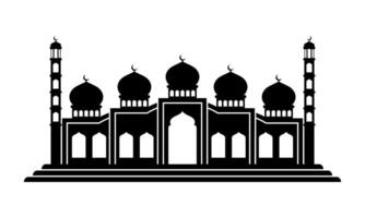 mosque design architecture islamic illustration on white background vector