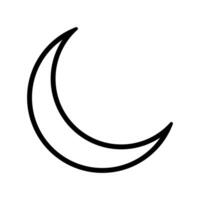 line icon crescent isolated on white background vector