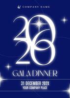 New Year Gala Dinner for Company Invitation Design Template