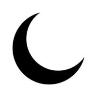 crescent icon symbol flat design vector