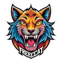 the logo for freestyle cat vector