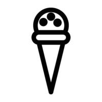 Ice cream line icon design template and illustration with editable stroke vector