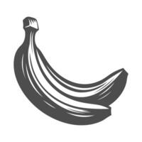 Elegant banana silhouette design perfect for tropical themes and modern creative projects. vector